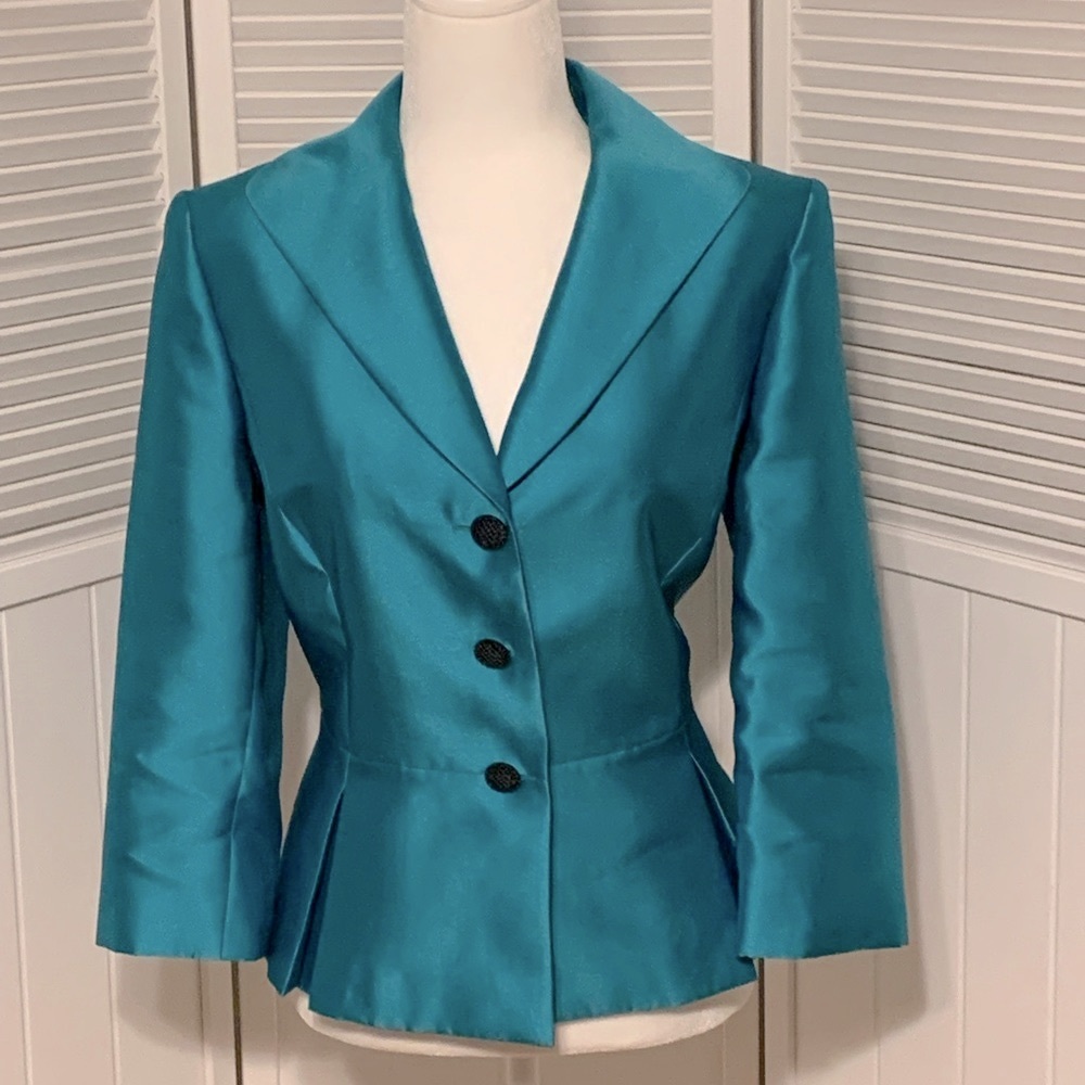 Preston & York Sz 10 Turquoise Jacket